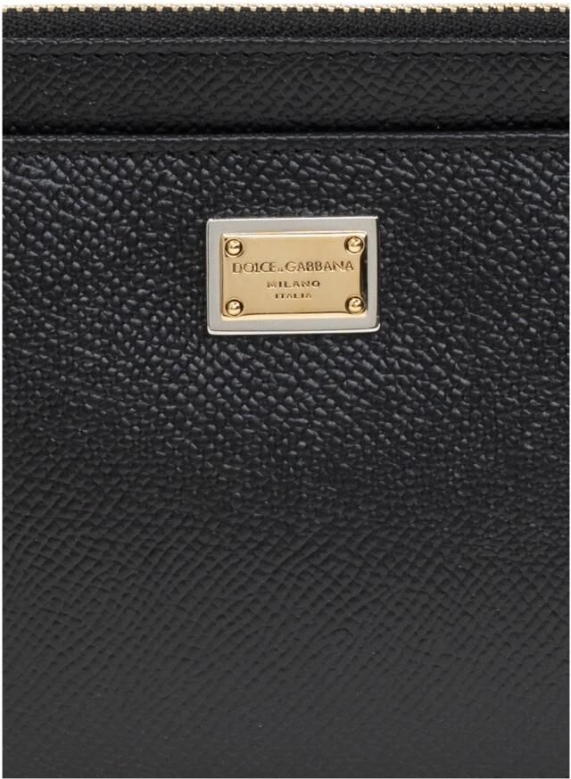 D&G Portemonnee D&G Calfsleren kaarthouder met ritsvak en logoplaatje - Foto 2