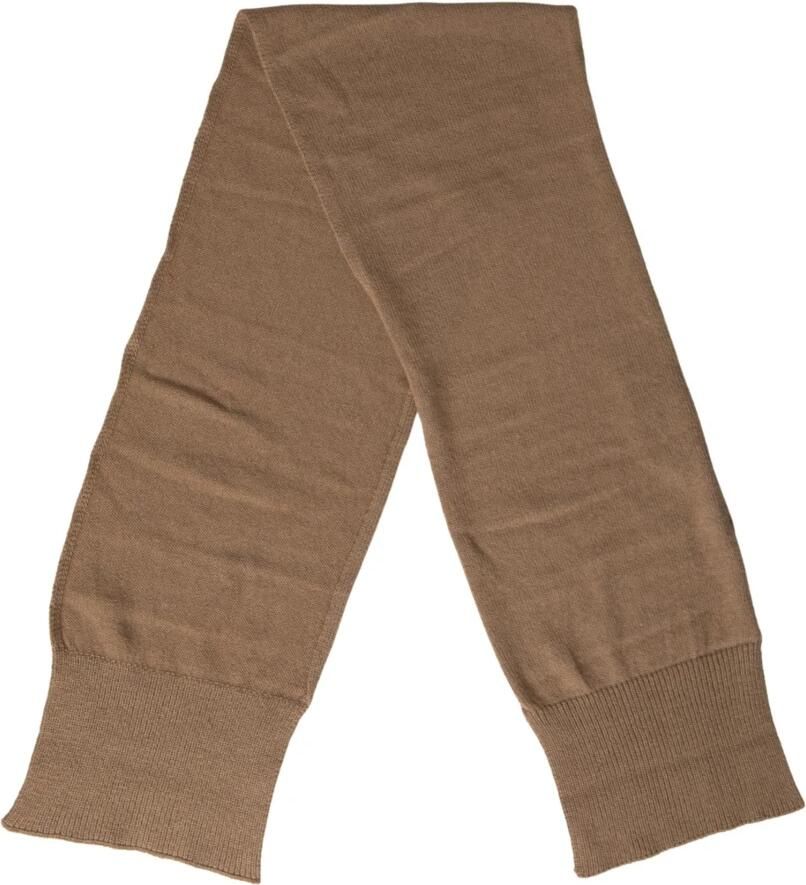 Dolce & Gabbana Kameel Gebreide Wrap Shawl Sjaal Brown Dames - Foto 3