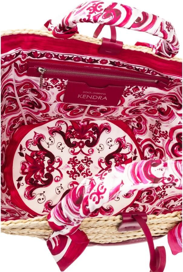 Dolce & Gabbana Grote Kendra Shopper Tas met Majolica Print Beige Dames - Foto 3
