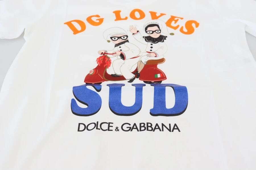 Dolce & Gabbana Wit katoenen DG Loves SUD T-shirt White Dames - Foto 3