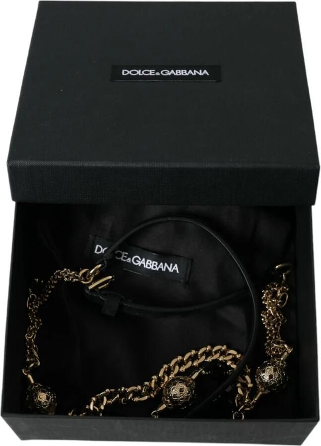 Dolce & Gabbana Kristal Bounce Leren Riem Black Dames - Foto 3