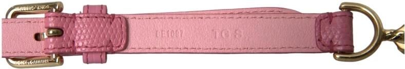 Dolce & Gabbana Kristal Ketting Leren Taille Riem Pink Dames - Foto 5