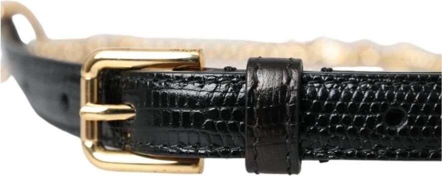 Dolce & Gabbana Kristallen Leren Taille Riem Black Dames - Foto 5