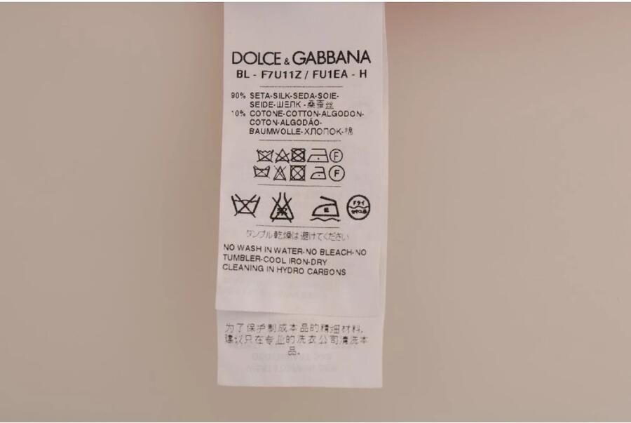 Dolce & Gabbana Rode Zijden Oranje Vaas Kristallen Top Orange Dames - Foto 3