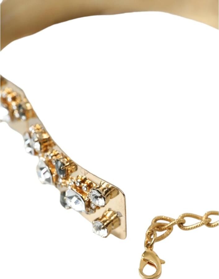 Dolce & Gabbana Kristalversierde Gouden Taille Riem Yellow Dames - Foto 3
