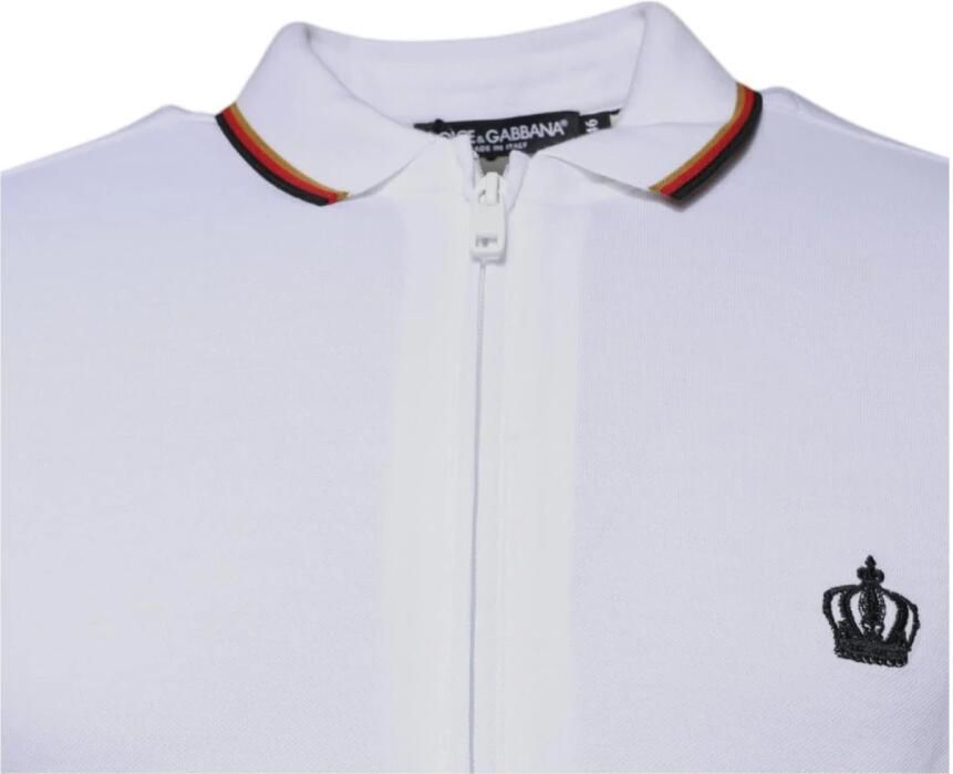 D&G Sweater D&G Heren Lange Mouw Zip Polo Shirt Crown Detail - Foto 2