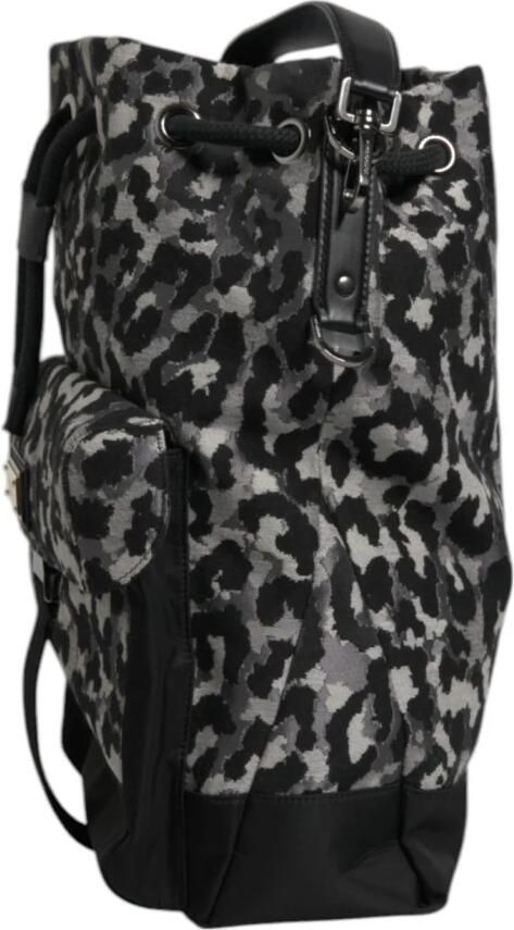 Dolce & Gabbana Leopard Jacquard Crossbody Tas Black Heren - Foto 2