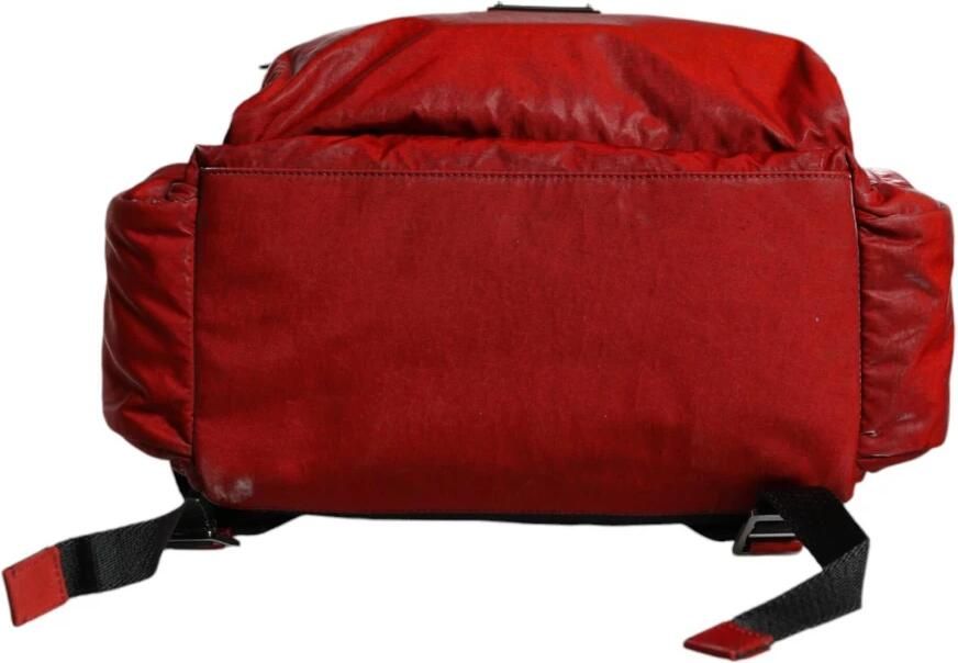 Dolce & Gabbana Leopard Logo Plaque Rugzak Rood Red Heren - Foto 3