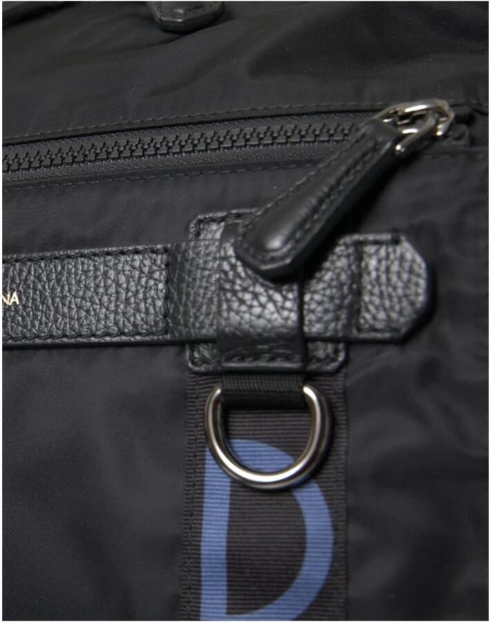 Dolce & Gabbana Leopard Logo School Rugzak Black Heren