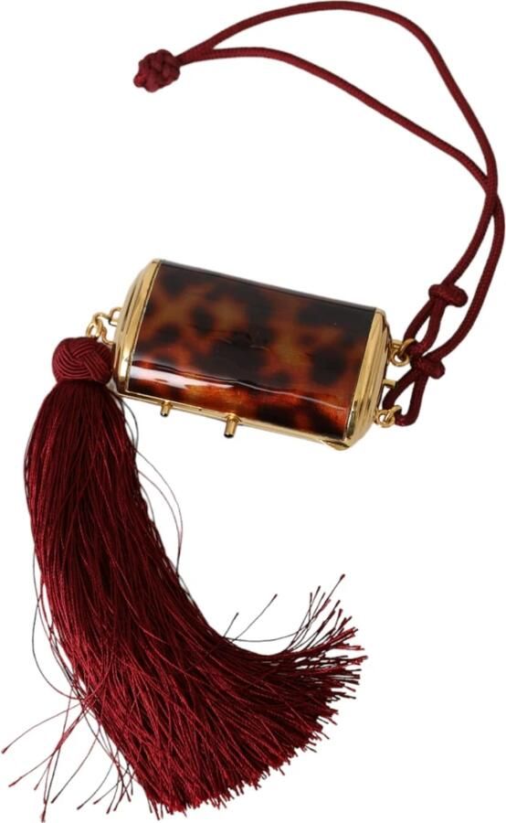 Dolce & Gabbana Bruine leren avondtas met kwast Brown Dames - Foto 7