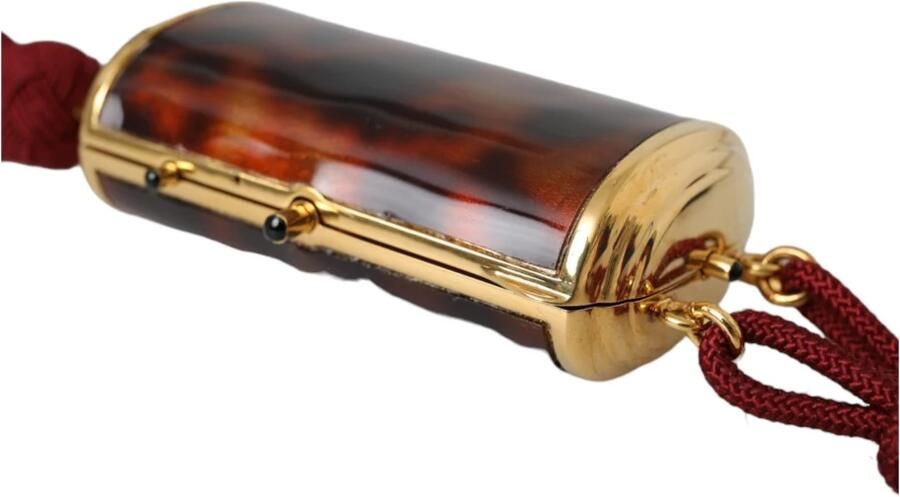 Dolce & Gabbana Bruine leren avondtas met kwast Brown Dames - Foto 5