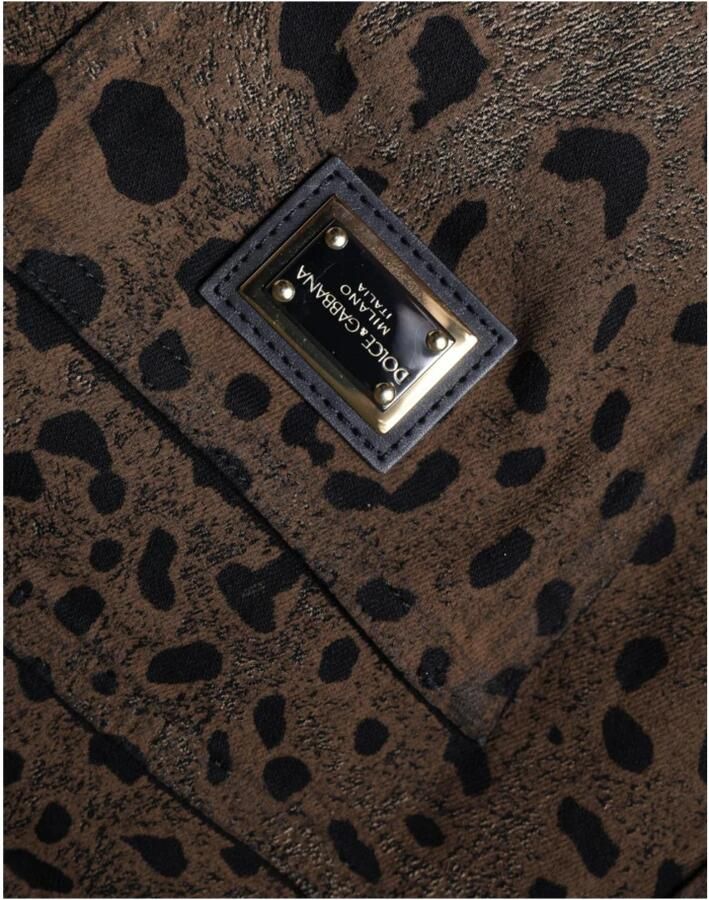 Dolce & Gabbana Leopard Print Skinny Denim Jeans Multicolor Dames - Foto 2