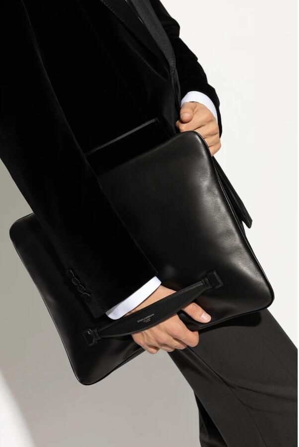 D&G Tas D&G Leren clutch met monogram detail en ritssluiting - Foto 4