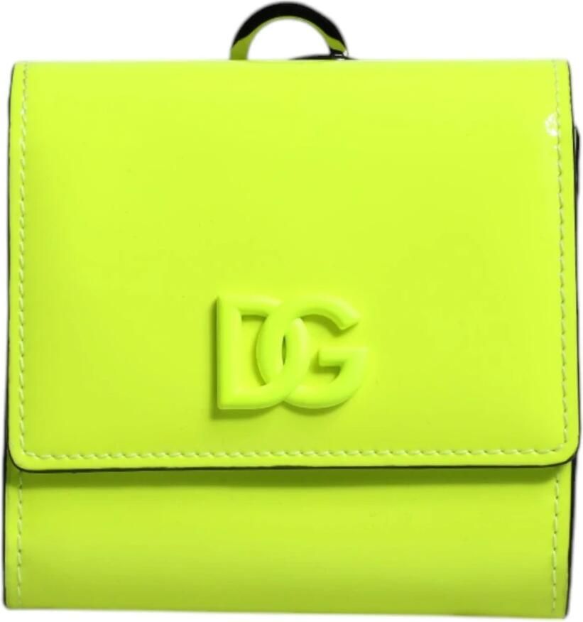 Dolce & Gabbana Leren Bifold Kaarthouder Portemonnee met Nekband Green Dames - Foto 4