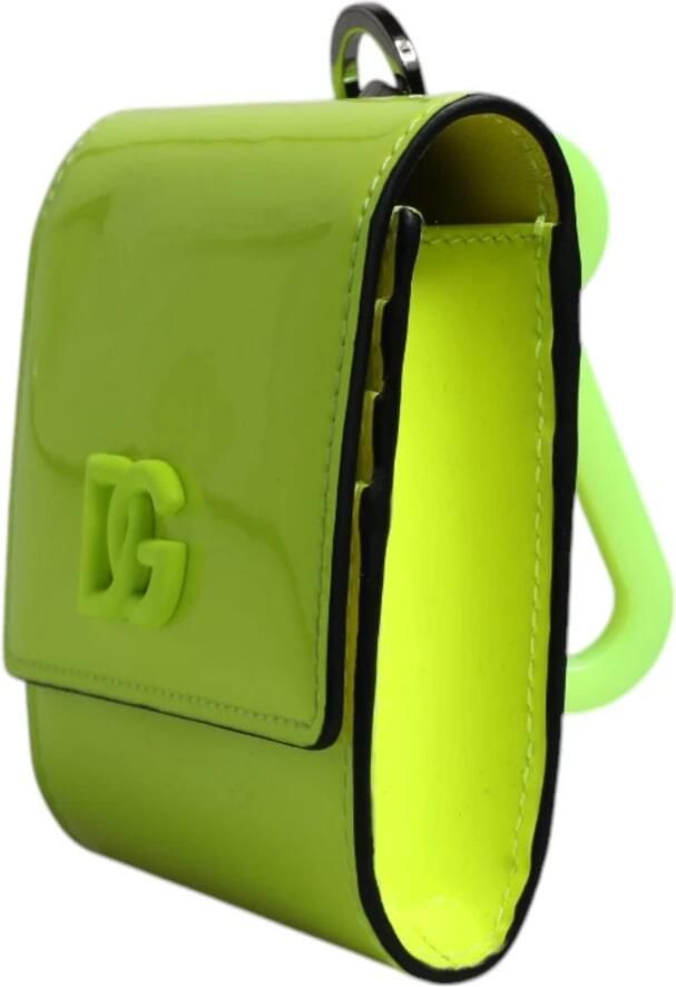 Dolce & Gabbana Leren Bifold Kaarthouder Portemonnee met Nekband Green Dames - Foto 2