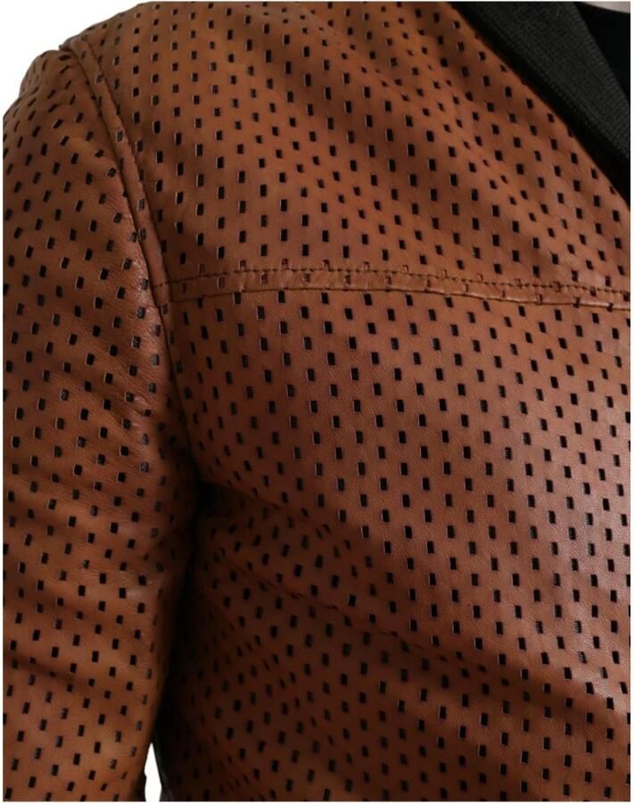 D&G Trainingsjack D&G Geperforeerde bomber leren jas - Foto 3