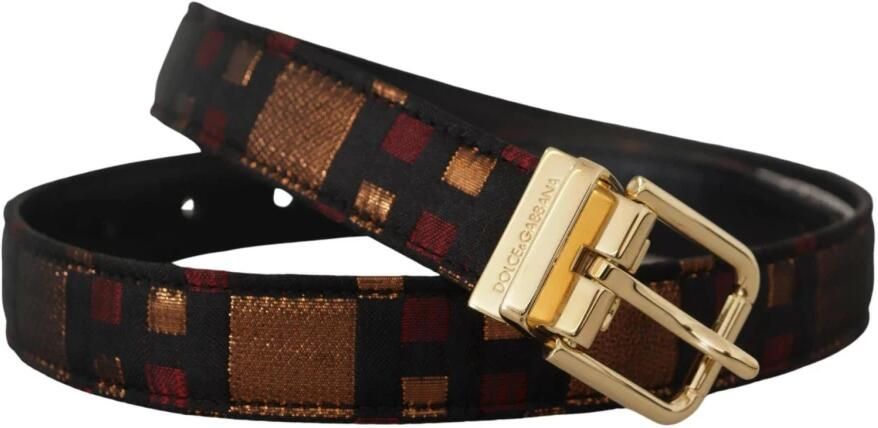 Dolce & Gabbana Multicolor Leren Jacquard Riem met Gouden Metalen Gesp Multicolor Dames - Foto 4
