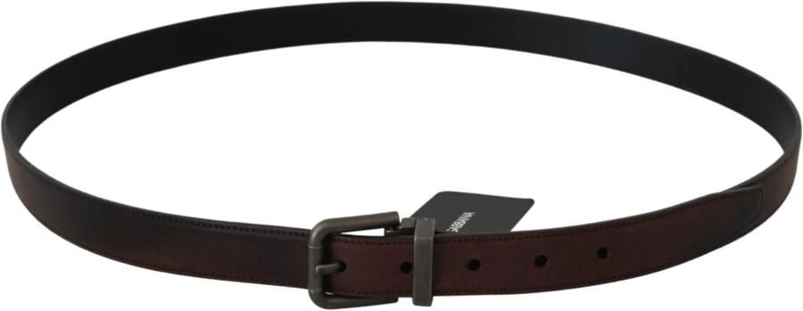 Dolce & Gabbana Elegante Leren Riem in Klassiek Bruin Brown Heren - Foto 2