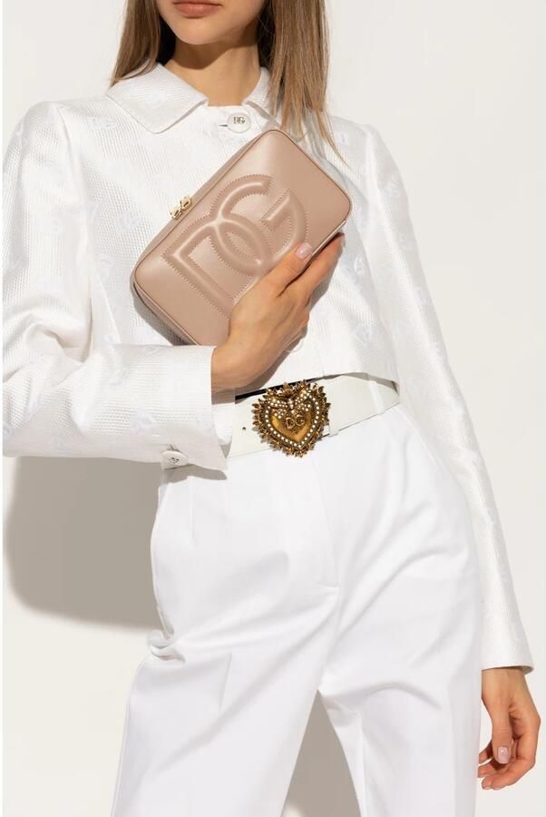 Dolce & Gabbana Roze Tassen met Dubbele Rits en Logo Slider Pink Dames - Foto 4
