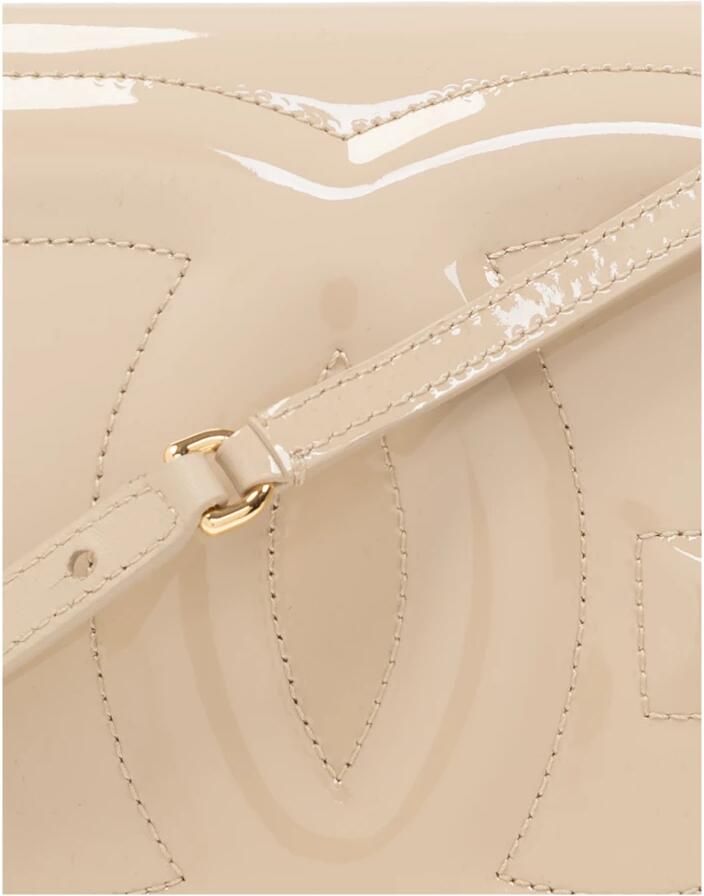 Dolce & Gabbana Blush Beige DG Logo Leren Crossbody Tas Beige Dames - Foto 2