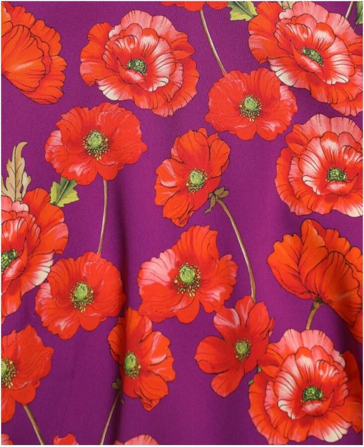 Dolce & Gabbana Levendig Bloemig Charmeuse Jurk Multicolor Dames