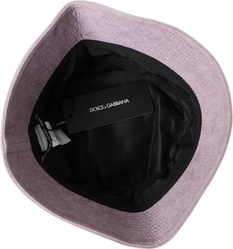 Dolce & Gabbana Lichtbruine Nylon Canvas Bucket Hat Brown Heren