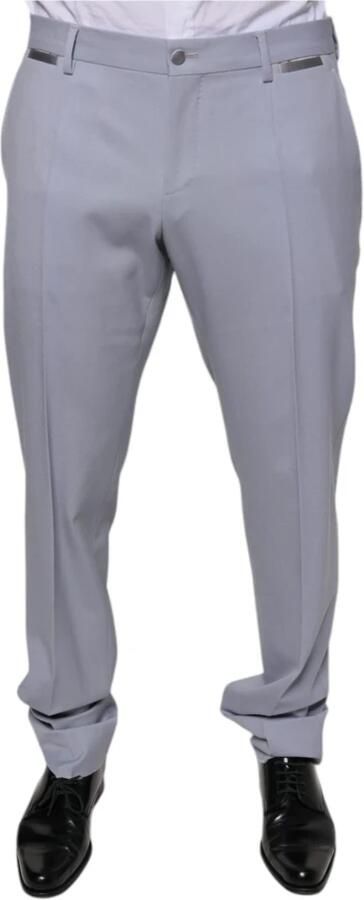 Dolce & Gabbana Lichtgrijze wollen blend pantalon Gray Heren