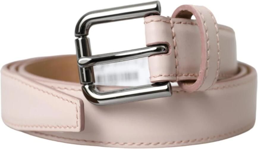 Dolce & Gabbana Lichtroze Leren Metalen Gesp Riem Pink Dames - Foto 6