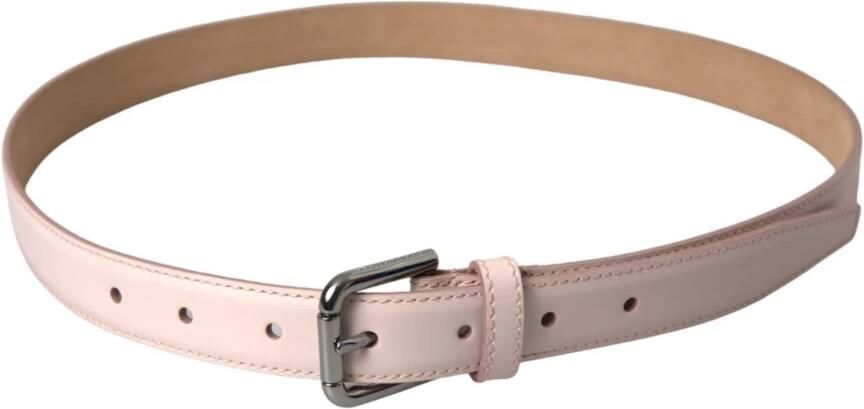 Dolce & Gabbana Lichtroze Leren Metalen Gesp Riem Pink Dames - Foto 5