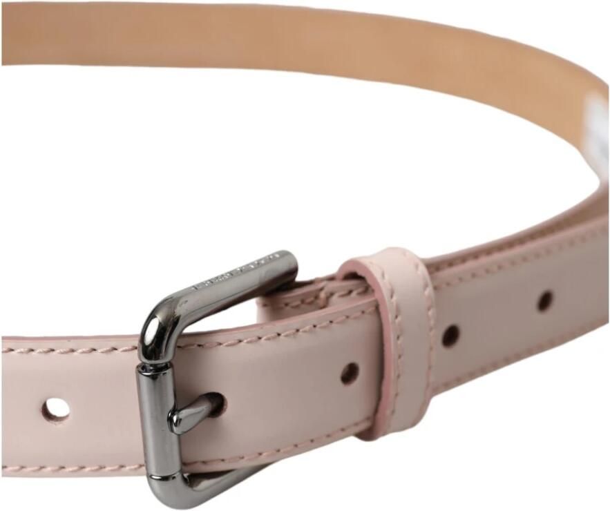 Dolce & Gabbana Lichtroze Leren Metalen Gesp Riem Pink Dames - Foto 2