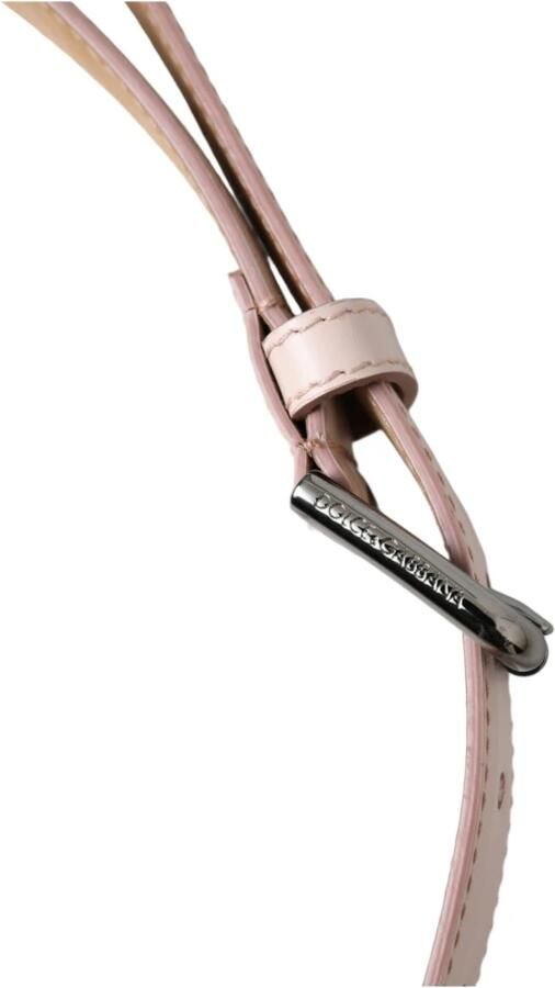 Dolce & Gabbana Lichtroze Leren Metalen Gesp Riem Pink Dames - Foto 4