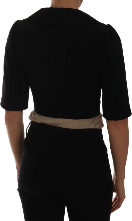 Dolce & Gabbana Zwarte Dubbel Breasted Geknipte Blazer Black Dames - Foto 4