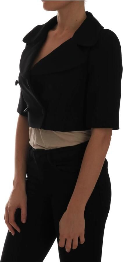 Dolce & Gabbana Zwarte Dubbel Breasted Geknipte Blazer Black Dames - Foto 8