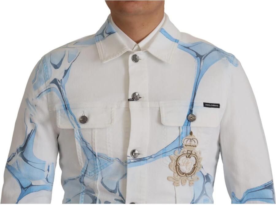 Dolce & Gabbana Stijlvolle Heren Katoenen Jas & Jas White Heren