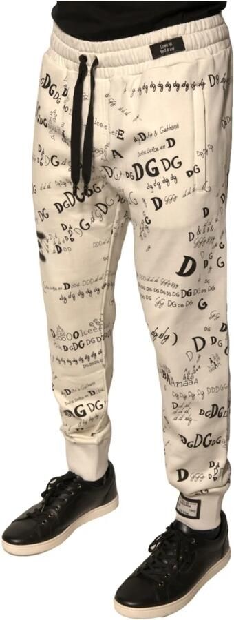 Dolce & Gabbana Logo Detail Katoenen Jogger Sweatpants Beige Heren - Foto 3