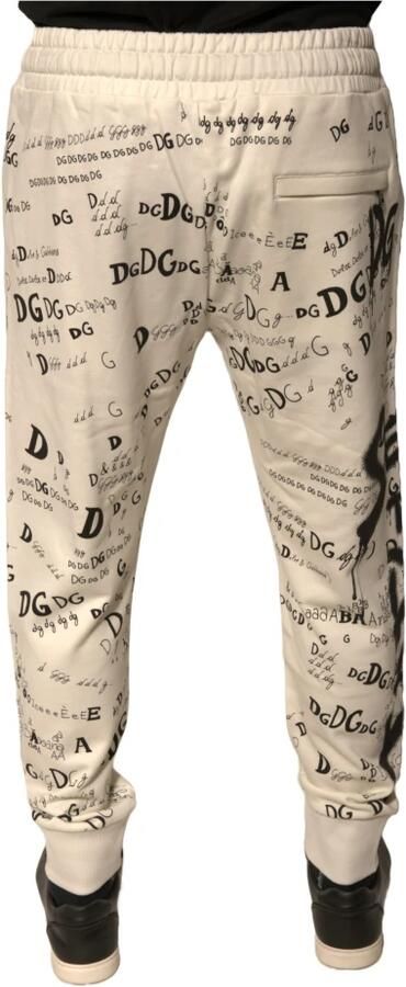 Dolce & Gabbana Logo Detail Katoenen Jogger Sweatpants Beige Heren - Foto 2