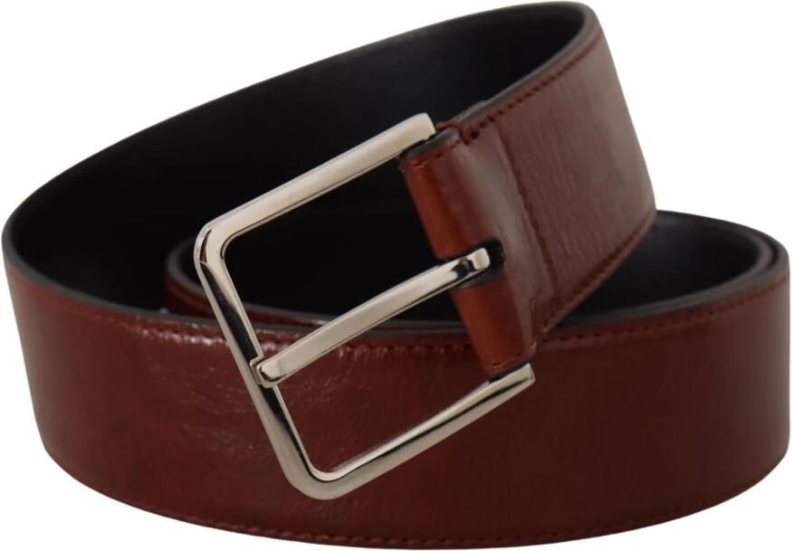 Dolce & Gabbana Zwarte kalfsleren riem met gegraveerd logo en metalen gesp Black Unisex - Foto 10