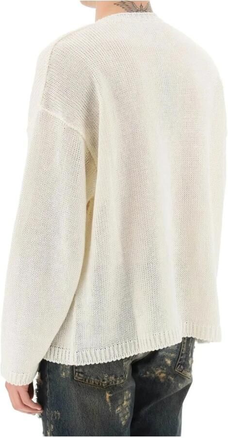 Dolce & Gabbana Logo Linnen Sweater Gemaakt in Italië Beige Heren - Foto 3