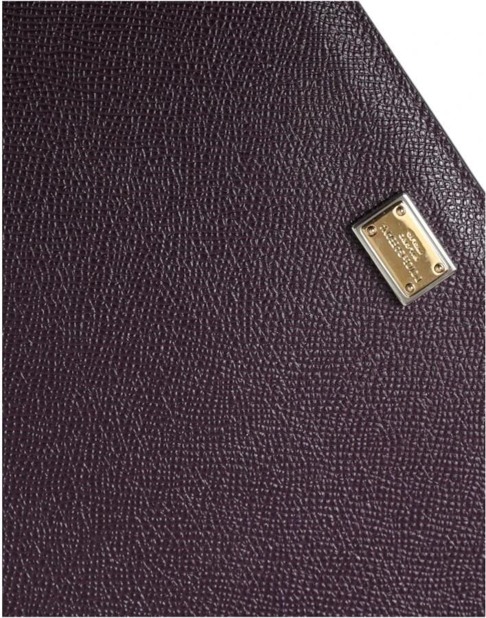 Dolce & Gabbana Logo Plaque Leren Tablet Sleeve Hoes Brown Dames - Foto 2
