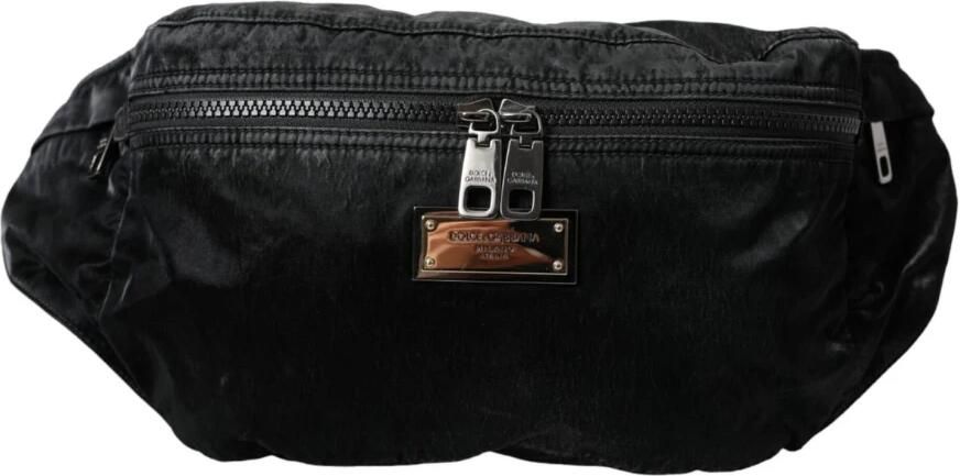 Dolce & Gabbana Logo Plaque Nylon Heuptas Black Heren - Foto 5
