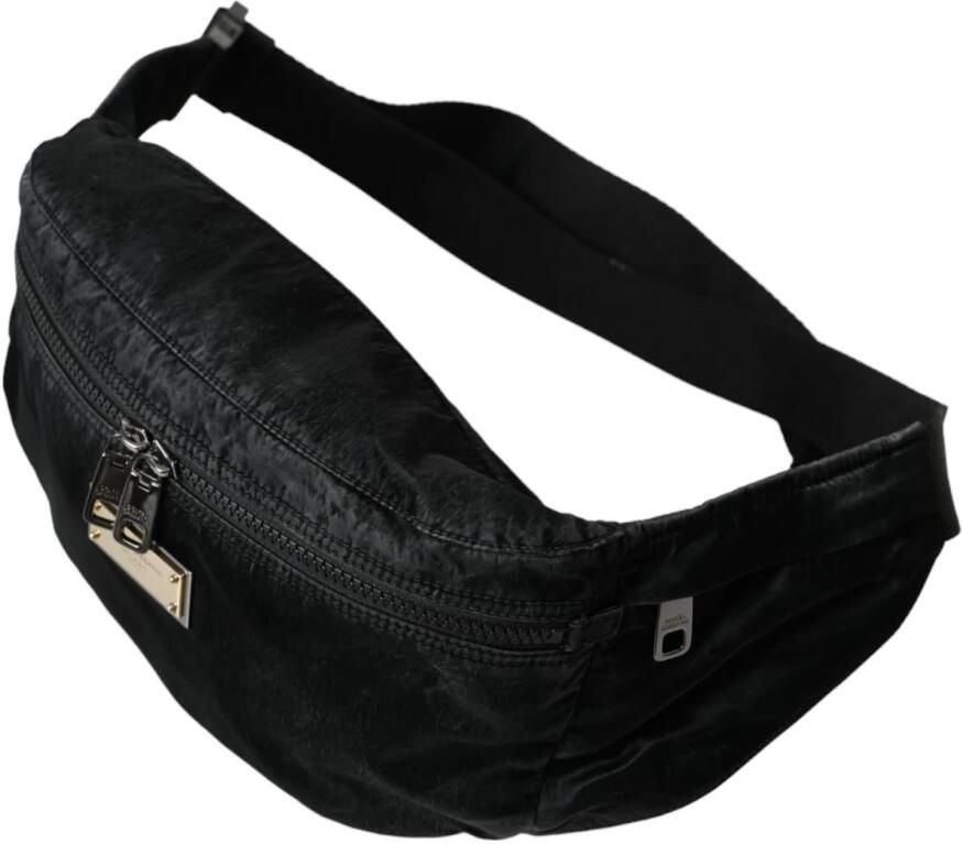 Dolce & Gabbana Logo Plaque Nylon Heuptas Black Heren
