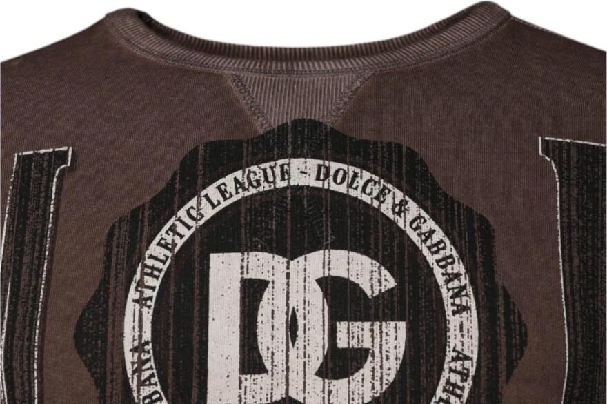 Dolce & Gabbana Logo Print Pullover Trui in bruin Brown Heren - Foto 5