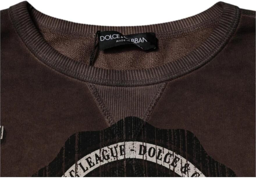 Dolce & Gabbana Logo Print Pullover Trui in bruin Brown Heren - Foto 4