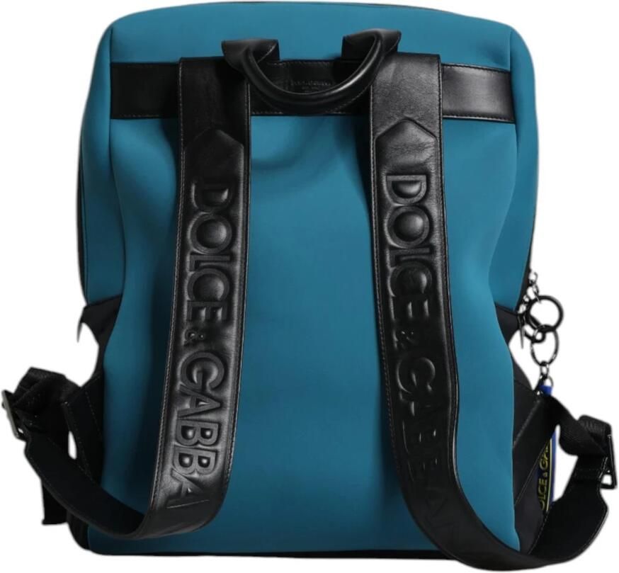 Dolce & Gabbana Logo Reis Schoolrugzak Blauw Oranje Multicolor Heren