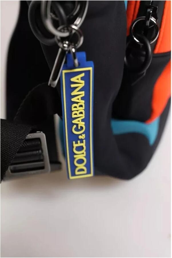 Dolce & Gabbana Logo Reis Schoolrugzak Blauw Oranje Multicolor Heren - Foto 3