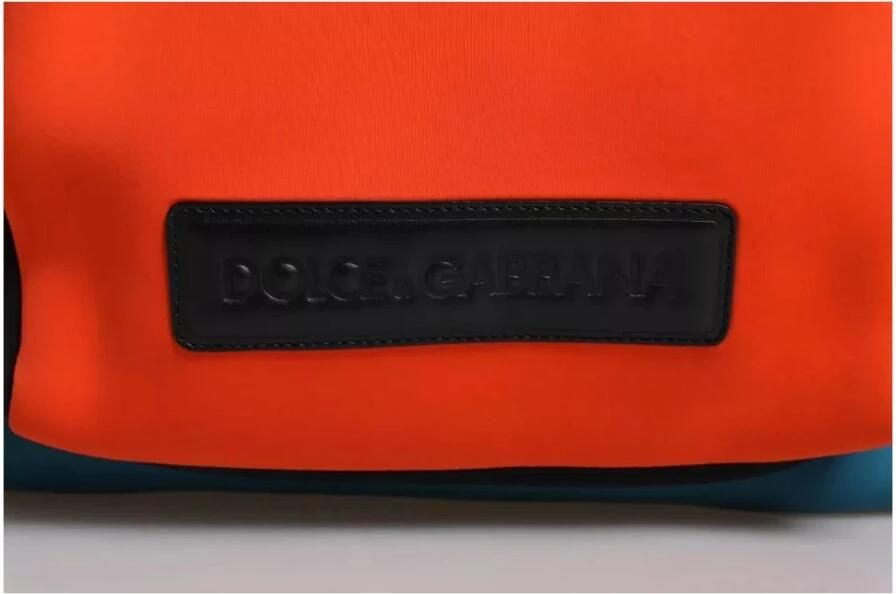 Dolce & Gabbana Logo Reis Schoolrugzak Blauw Oranje Multicolor Heren - Foto 4