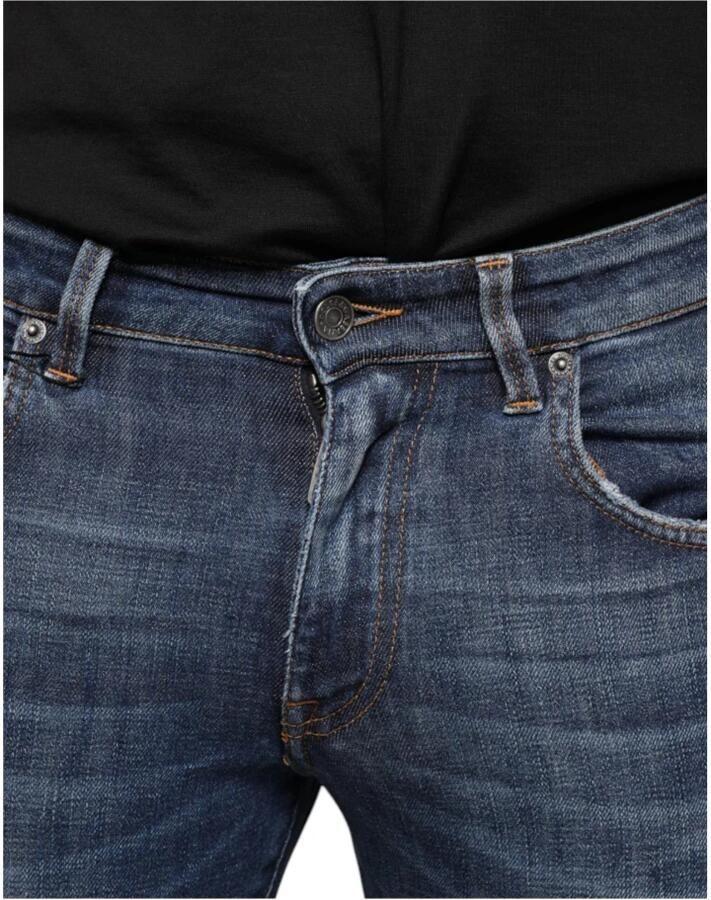 Dolce & Gabbana Logo Skinny Denim Jeans Donkerblauw Blue Heren - Foto 2