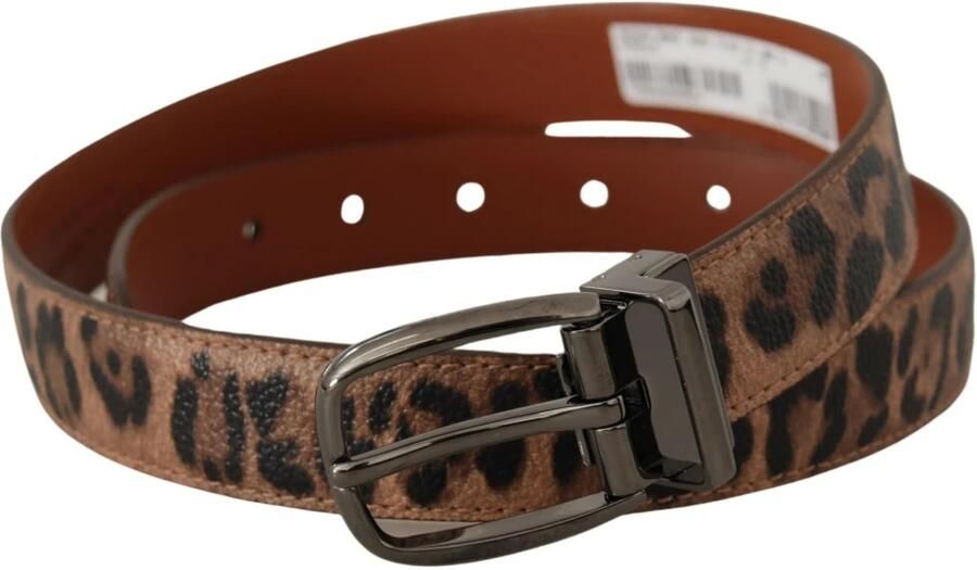 Dolce & Gabbana Luipaard geëmbosseerde leren Riem Brown Dames - Foto 4