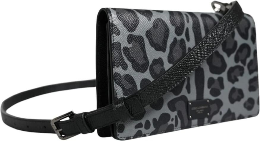 Dolce & Gabbana Luipaard Leren Crossbody Kaarthouder Tas Multicolor Dames - Foto 2