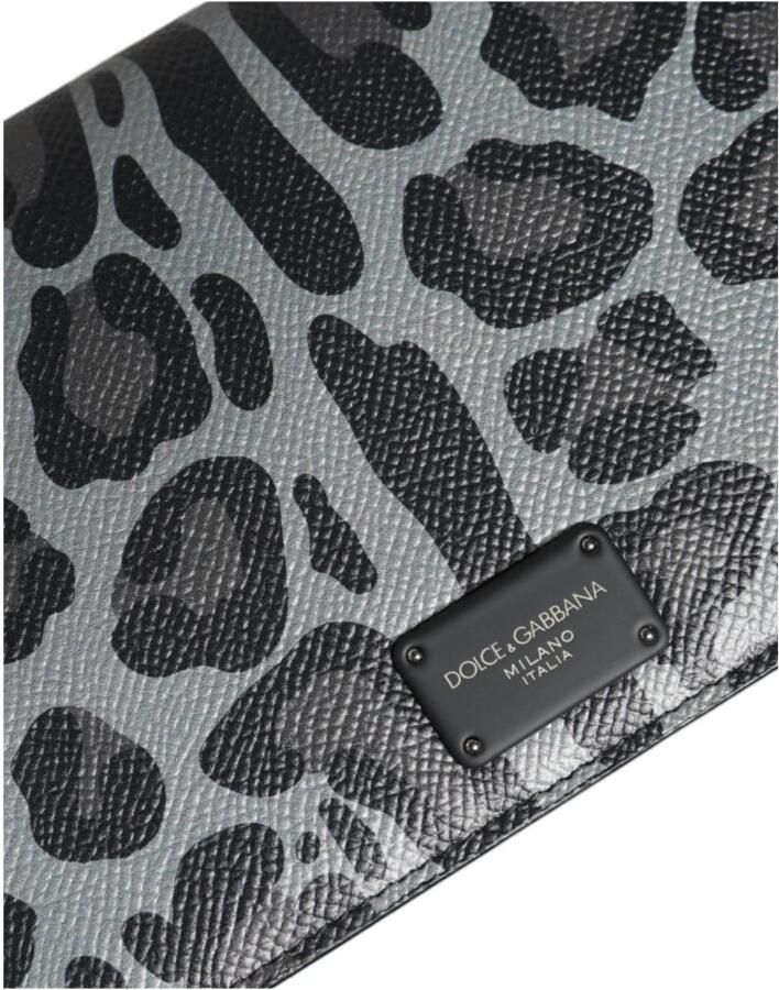Dolce & Gabbana Luipaard Leren Crossbody Kaarthouder Tas Multicolor Dames